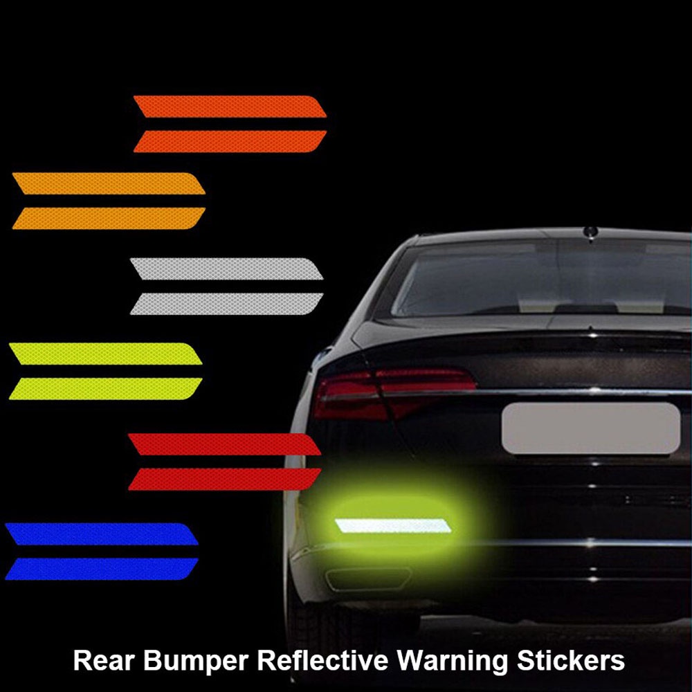 Bộ 2 Miếng Dán Phản Quang Cảnh Báo An Toàn Chống Thấm Nước Cho Xe Hơi