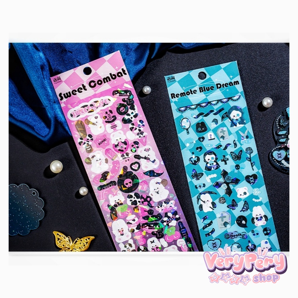 Tấm Sticker Phong Cách Gothic Hoạt Hình Trang Trí Sổ Tay, Toploader