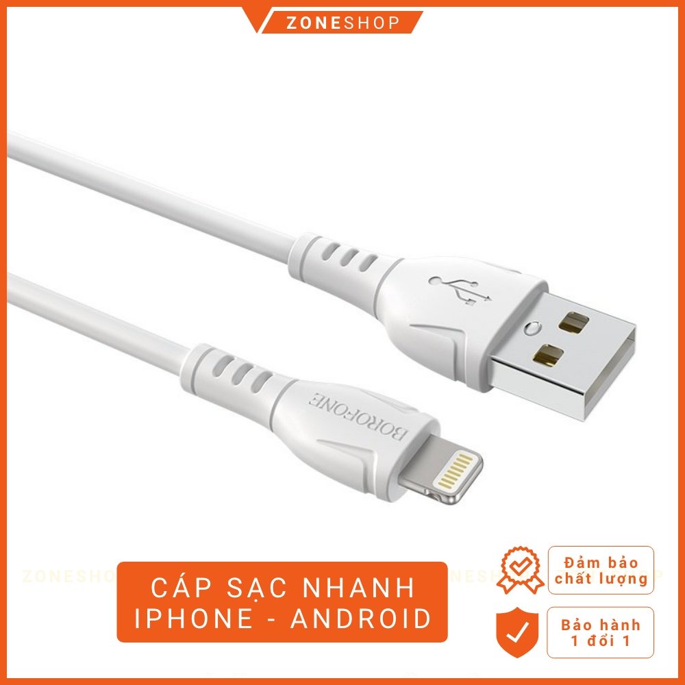 Dây Cáp Sạc Nhanh BX51 TypeC, Iphone, Android Chính Hãng - Cáp Sạc Nhanh Zoneshop