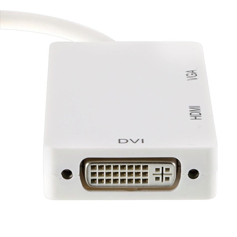 Bộ ChuyểN Thunderbolt Mini DP Sang HDMI DVI VGA 3 Trong 1 Cho Apple MacBook Air Pro