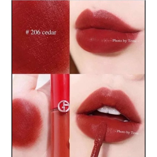 Son kem Giorgio Armani Lip Maestro màu 206 Đỏ Đất hot nhất mọi thời đại, son lì mềm môi, hàng chuẩn Auth bao check