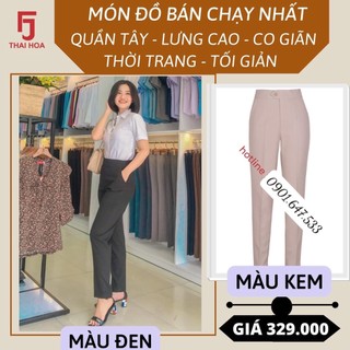 Quần Thái Hòa cao cấp lưng cao 1 nút vải siêu đẹp TH99
