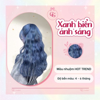 Một bộ thuốc nhuộm tóc màu Xanh biển ánh sáng (tặng kèm gang tay, oxy)
