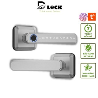 Khóa cửa vân tay điện tử thông minh cho cửa thông phòng gỗ nhôm dùng app cao cấp chống nước DILLOCK DLF4