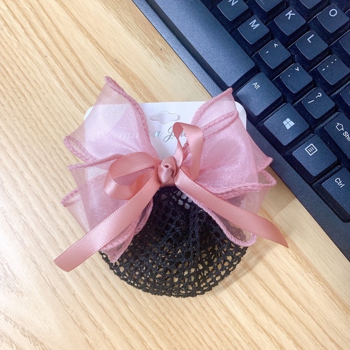 Kẹp Búi Tóc Lưới Vải Voan Phong Cách Trẻ, Kẹp Tóc Công Sở