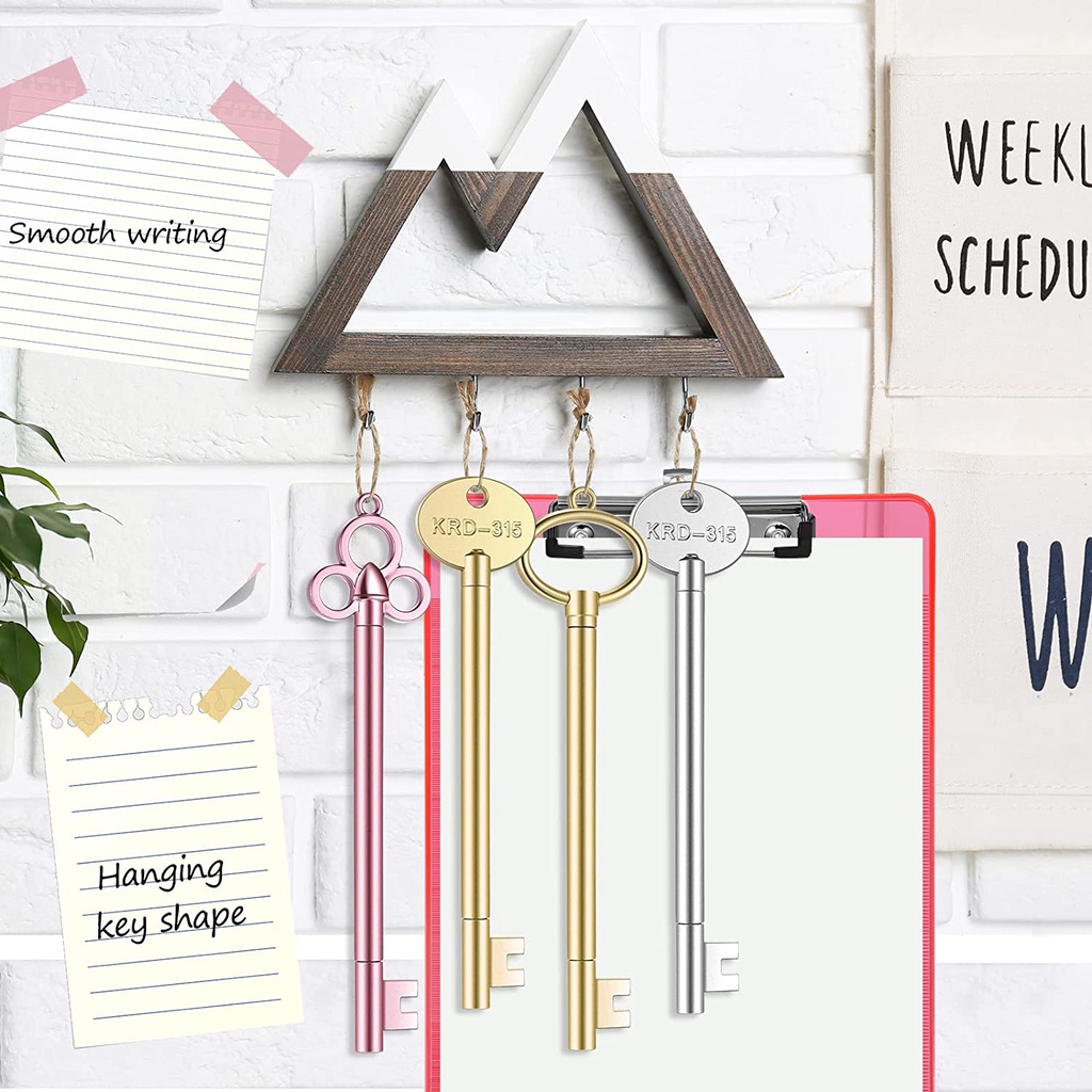 Set 6 Bút Bi Mực Đen Ngòi 0.38mm Hình Chìa Khóa Sáng Tạo Vui Nhộn Cho Học Sinh / Làm Quà Tặng Cho Bé