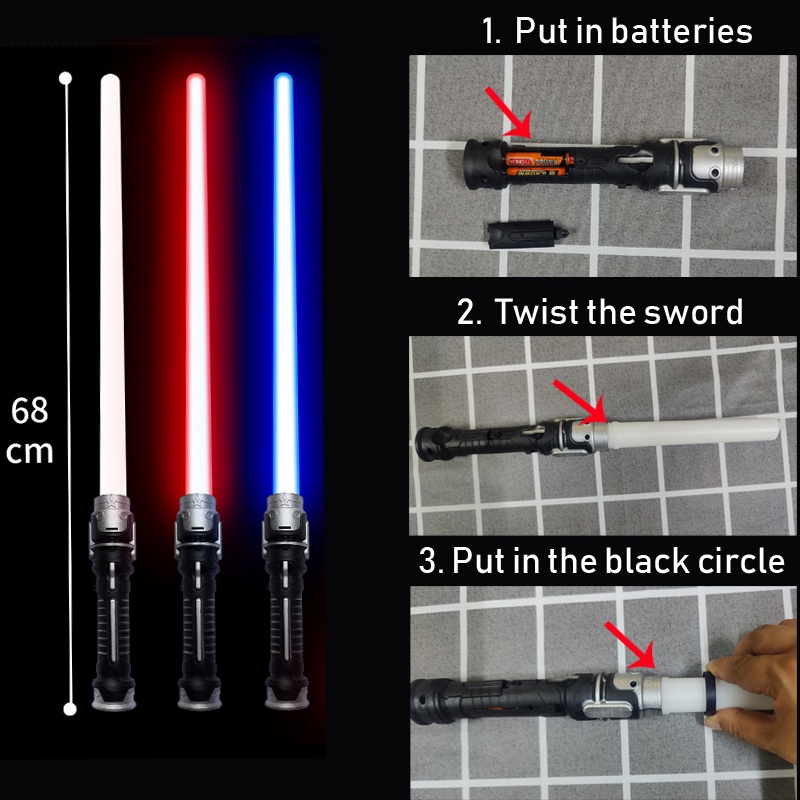 Thanh Kiếm Đồ Chơi Có Đèn Laser Phát Sáng Trong Star Wars Cho Trẻ Em