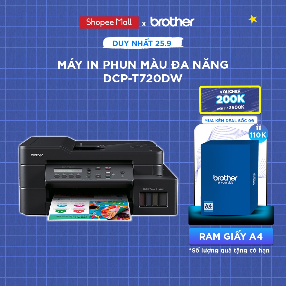 Máy in phun màu đa năng Brother DCP-T720DW