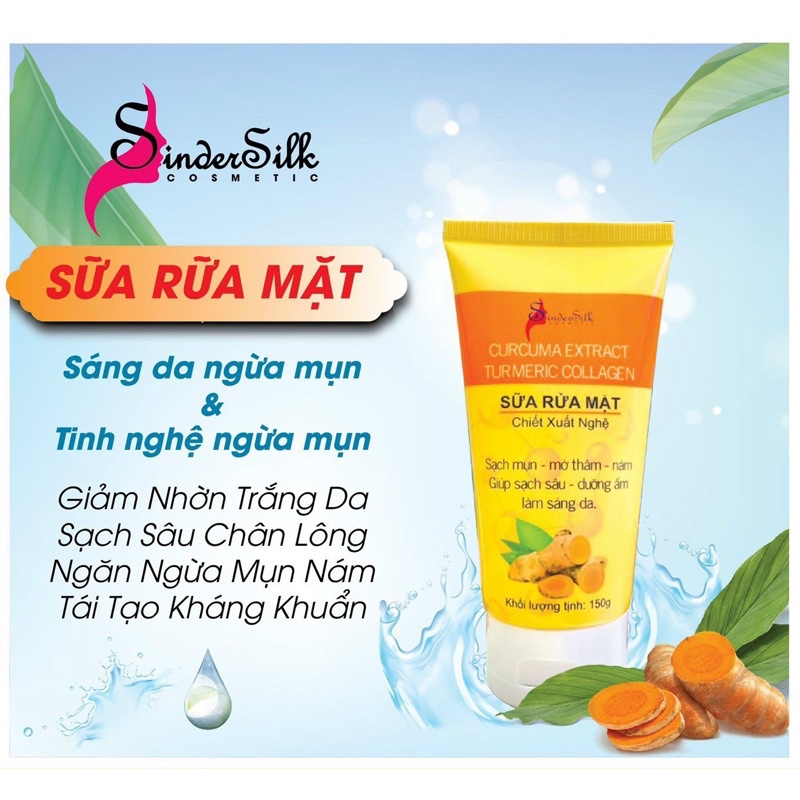 Sữa Rửa Mặt Tinh Chất Nghệ , Ngừa mụn mờ thâm