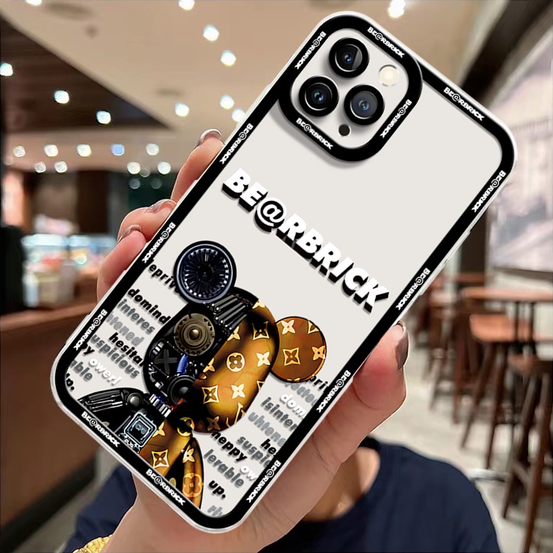Ốp Điện Thoại Silicon TPU Mềm Trong Suốt Họa Tiết Gấu Cho IPhone 14 12 13 6 6S 7 8 14 Plus X XS XR 11 Pro Max
