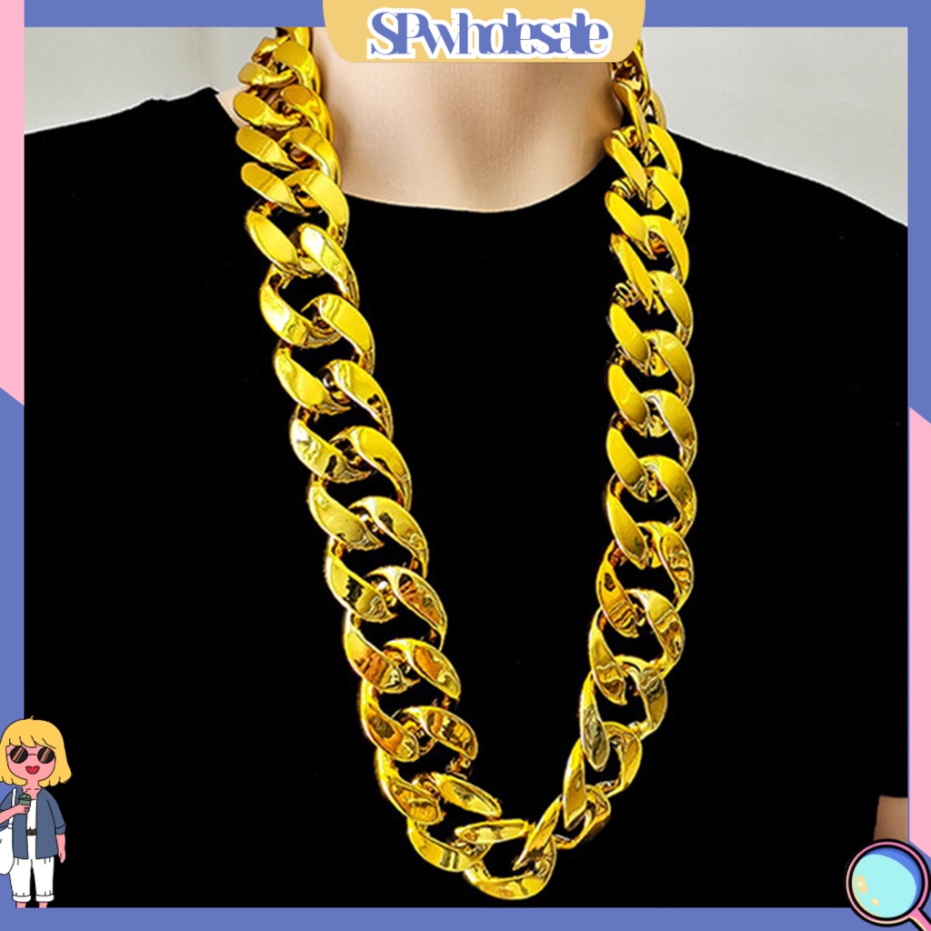 Vòng Cổ Choker Bản To Bằng Nhựa Resin Phong Cách Hip Hop Cho Nam