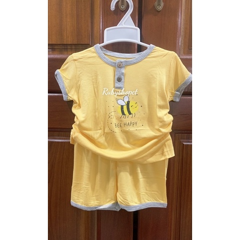 Bộ cộc tay Peapod vải sợi tre mềm mát cho bé trai bé gái