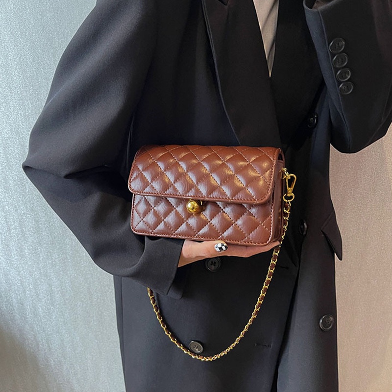 Túi Đeo Chéo Màu Đen Đính Kim Cương Giả Thời Trang Cho Nữ