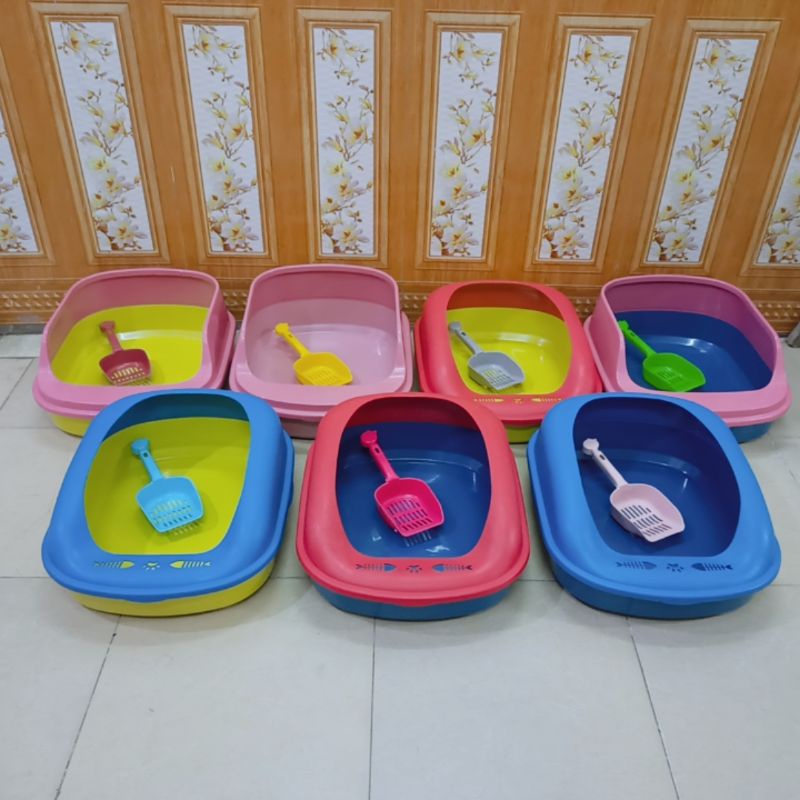 Chậu cát chậu vệ sinh cho mèo khay vệ sinh cho mèo tặng kèm xẻng