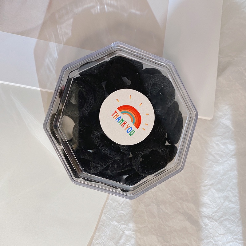 Set hộp 40 dây cột tóc trơn nhiều màu dễ thương, cute, xinh đẹp phong cách Hàn Quốc làm phụ kiện tóc thời trang cho nữ