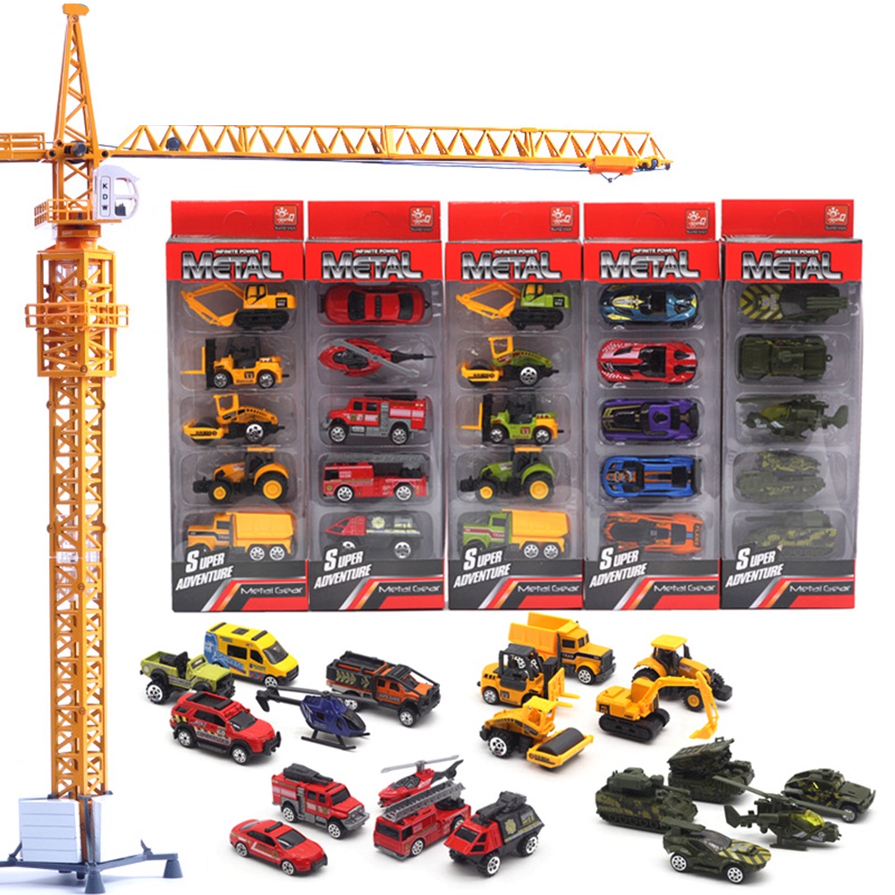 Set 5 Mô Hình Xe Đua Đồ Chơi Bằng Hợp Kim Tỉ Lệ 1 / 64