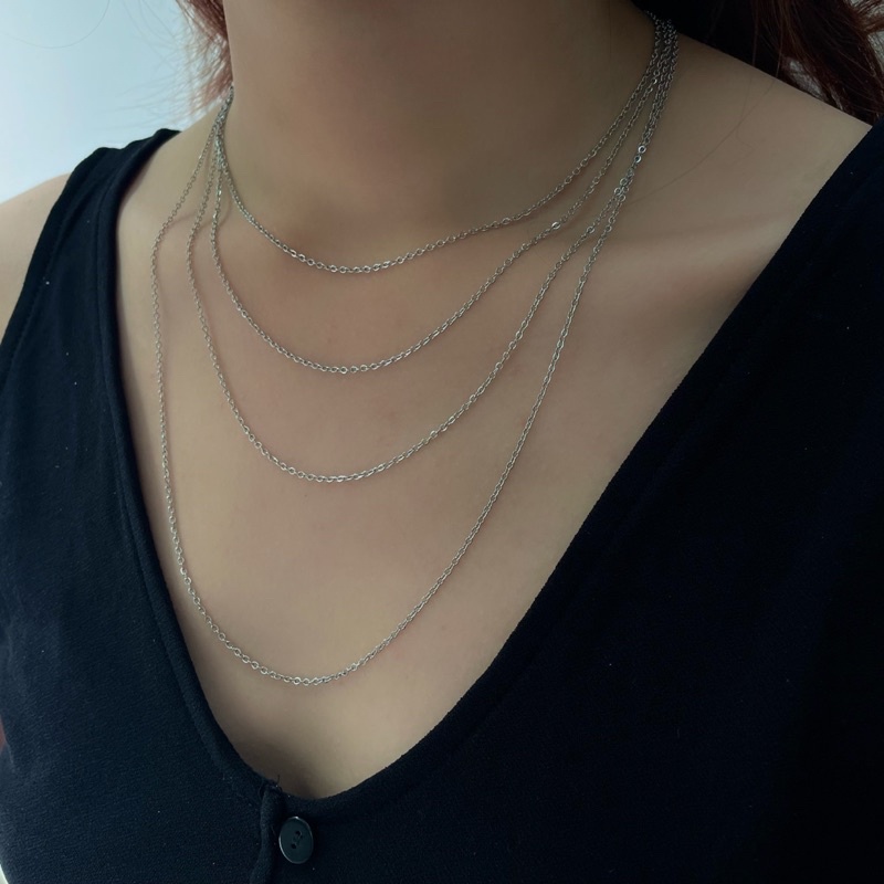 Mini chain round necklace / Dây chuyền trơn titan Madde