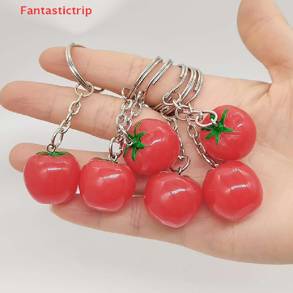 1 Móc Khóa Quả Cà Chua Nhựa Resin Đáng Yêu Mới