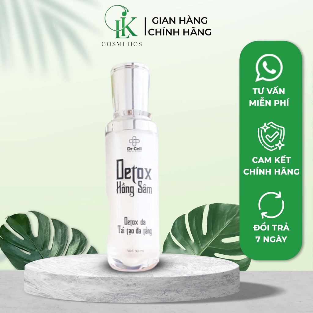 Detox Thải Độc, Thải Corticoid Hồng Sâm DR CELL peel Da Tầng Tăng SinhTầng  Đáy Loại Bỏ Mụn  50ml - CL12