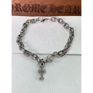 Lắc tay , vòng tay Chrome Heart Paper Cross bạc fullbox cao cấp.