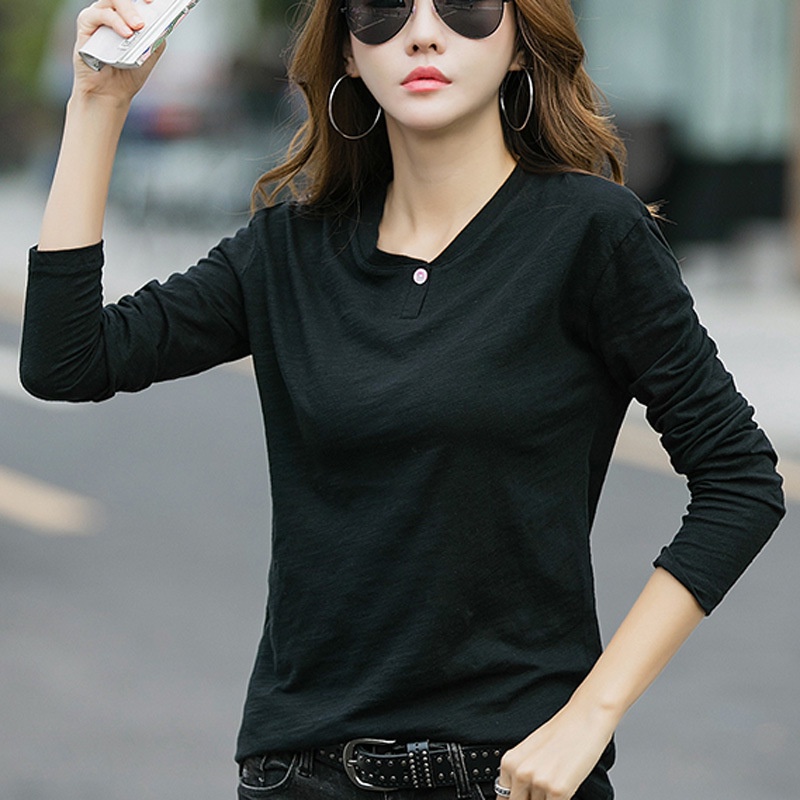 NRVP Áo Thun Nữ Oversized Dài Tay Dáng Rộng