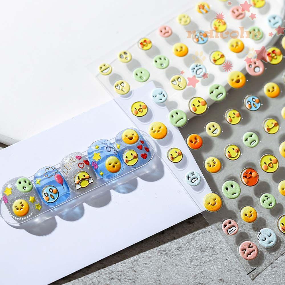 Miếng Dán Trang Trí Móng Tay Tự Dính Họa Tiết Dễ Thương 5D DIY