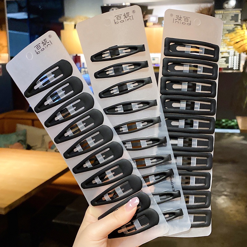 Bộ Kẹp Tóc Màu Đen Thiết Kế Đơn Giản Thời Trang 2022