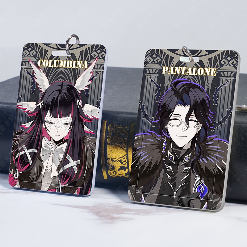 Bao Đựng Thẻ genshin Iqat Fatui Có Mặt Dây Chuyền Văn Phòng Phẩm