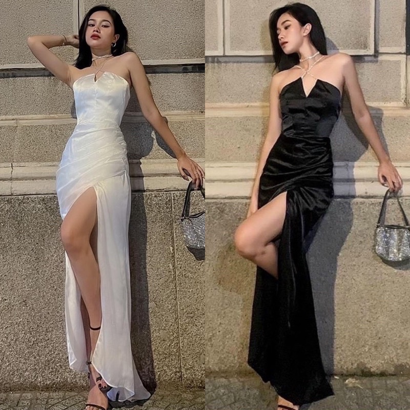 ĐẦM MIDI DÂY CỔ YẾM