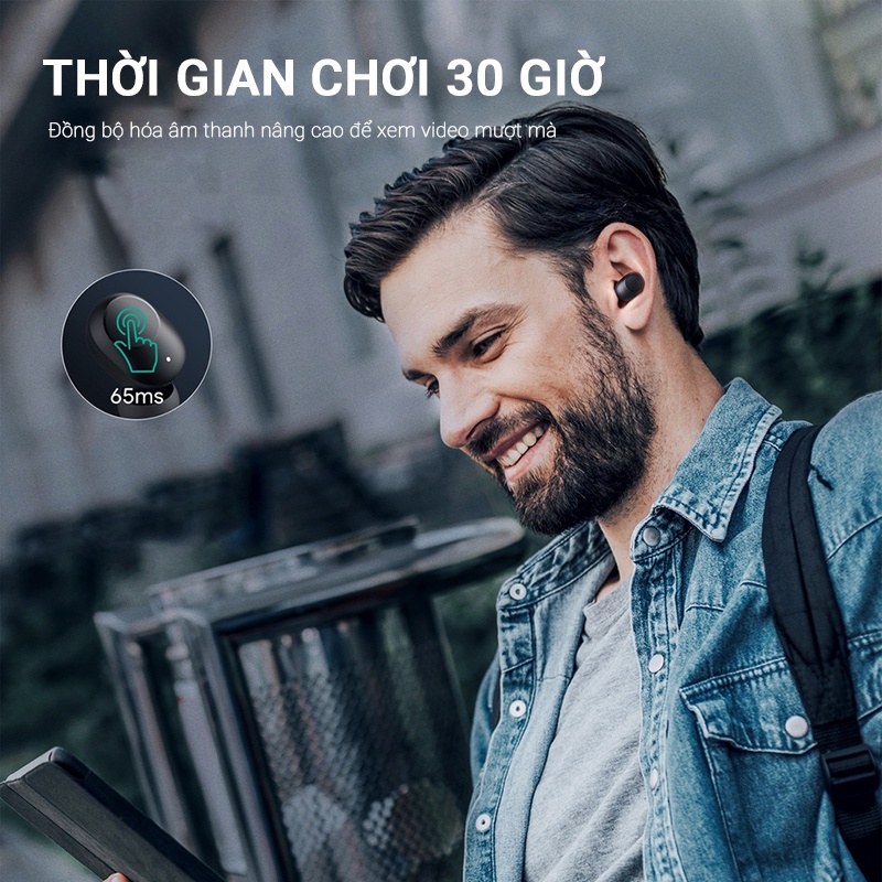Tai Nghe bluetooth AUKEY EP-T31 TWS Chống Ồn USB-C Sạc không dây 30H IPX5 10-15M