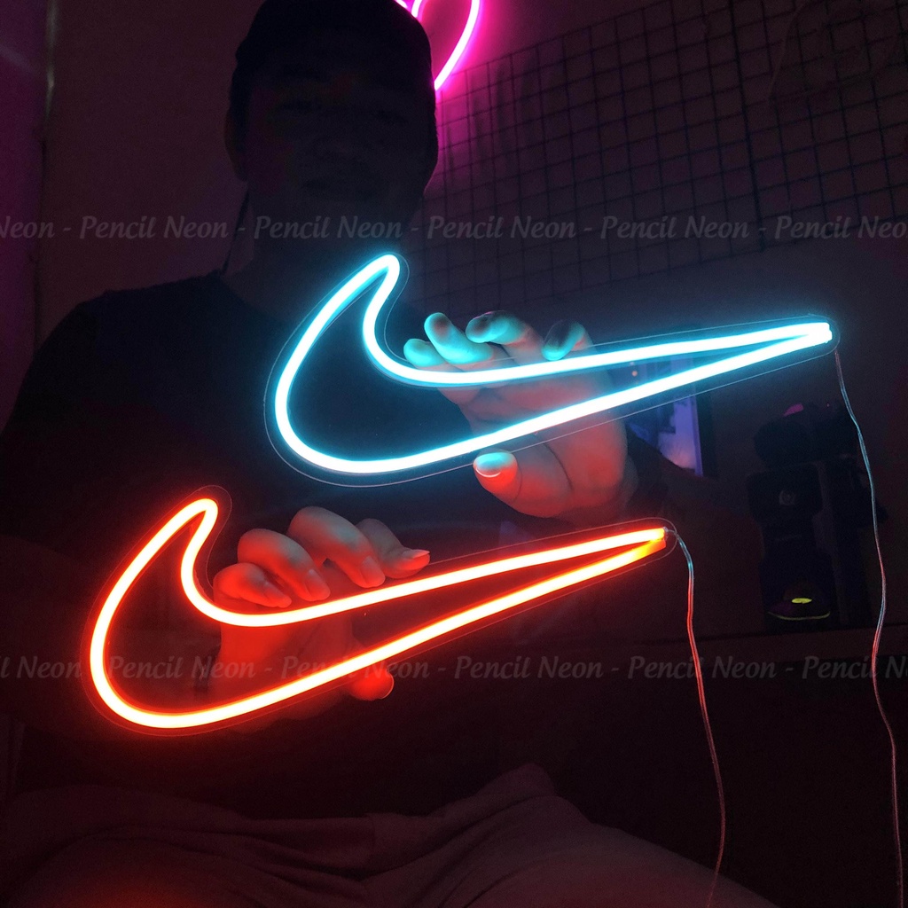 Đèn Led logo Nike | trang trí phòng ngủ, decor góc làm việc - Pencil Neon Sign