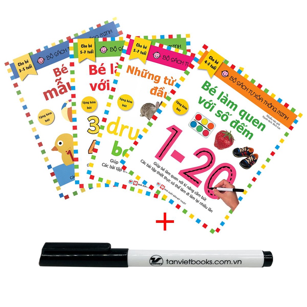 Sách - Bộ Sách Tự Xóa Thông Minh - Combo, Lẻ tùy chọn