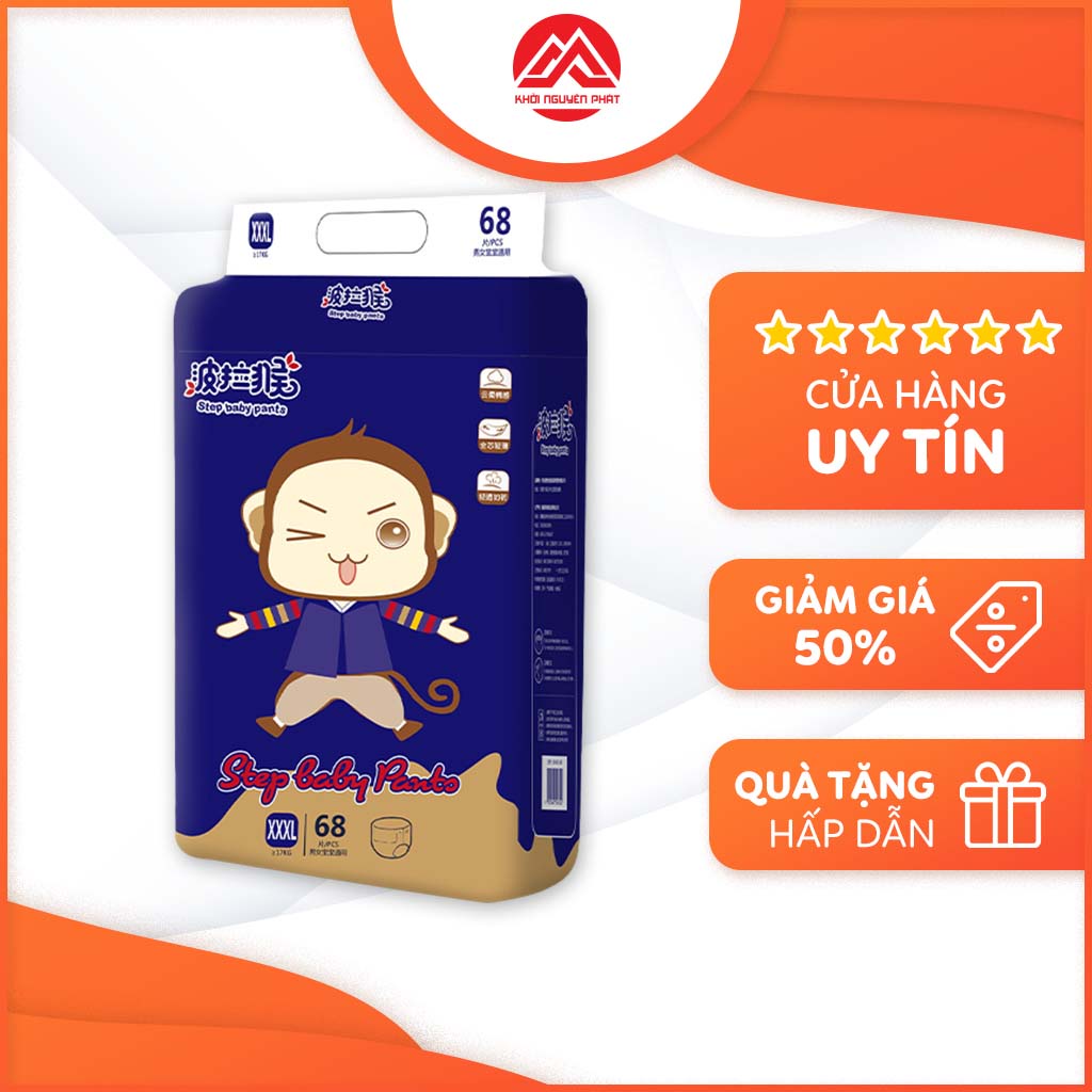Set 20 miếng bỉm quần tã dán STEPBABY nội địa Trung siêu thấm hút, mỏng vượt trội, an toàn S20/M2/L20/XL20/XXL20/XXXL20
