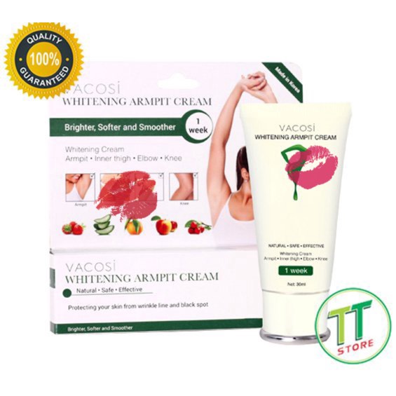 Kem dưỡng sáng da vùng nách Vacosi Whitening Armpit Cream 30ml của Hàn Quốc