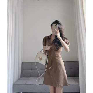 Váy polo cộc tay khoá vàng by Samhyewear