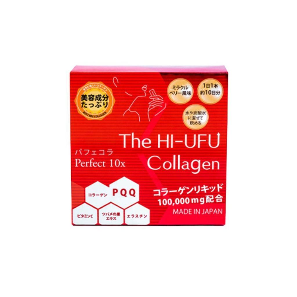 Nước Uống The HI-UFU Collagen 100000mg Nhật Bản Nước Uống Bổ Sung Collagen Làm Đẹp Da Hộp 10 Gói