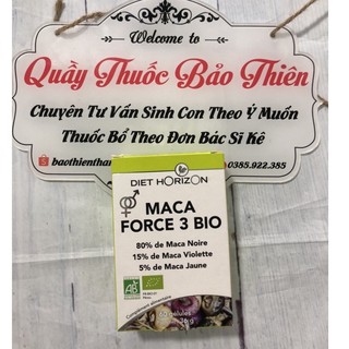 Viên Maca Force 3 Bio Pháp (củ Maca đen)đủ bill Pháp