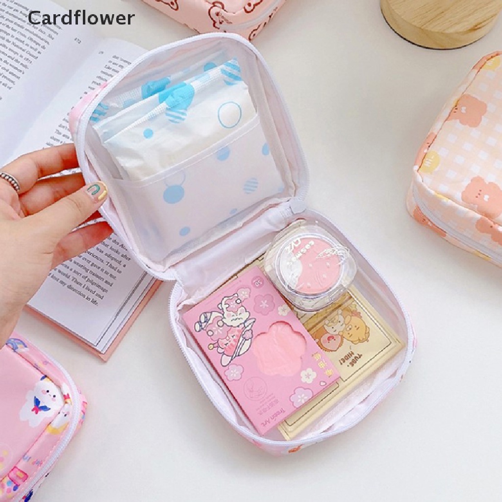 < Cardflower > Túi Đựng Khăn Ăn Mỹ Phẩm Đồ Trang Điểm Hình Gấu Tampon Mini Dễ Thương Cho Nữ Giảm Giá