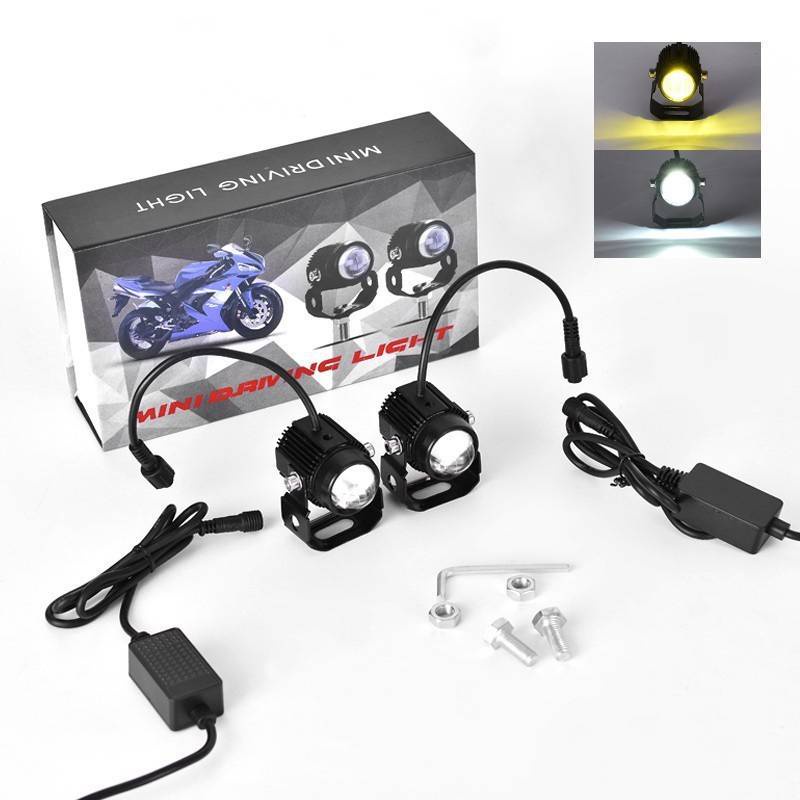 Đèn Trợ Sáng Mini Bi Cầu 2 Mầu Cos Vàng Pha Trắng