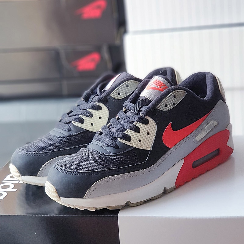 Giày Air Max 90 Black Crimson, size 41, real 2hand