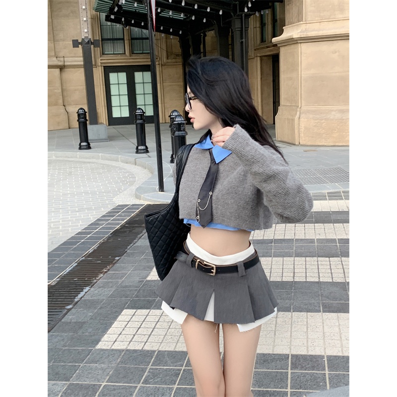 Áo sweater Dệt Kim Tay Dài Cổ Chữ v Dáng Rộng Thời Trang Cho Nữ | BigBuy360 - bigbuy360.vn