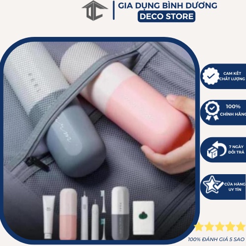 Hộp đựng bàn chải đánh răng du lịch, đựng kem đánh răng và làm cốc