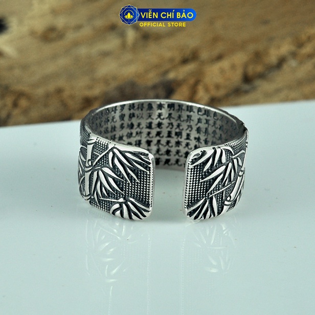 Nhẫn bạc nam thiền trúc lâm chất liệu bạc Thái thương hiệu Viễn Chí Bảo N101115