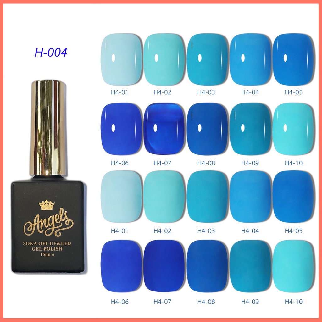 Angels Sơn móng tay Chuỗi Klein màu xanh lam, Angels UV gel polish, H4