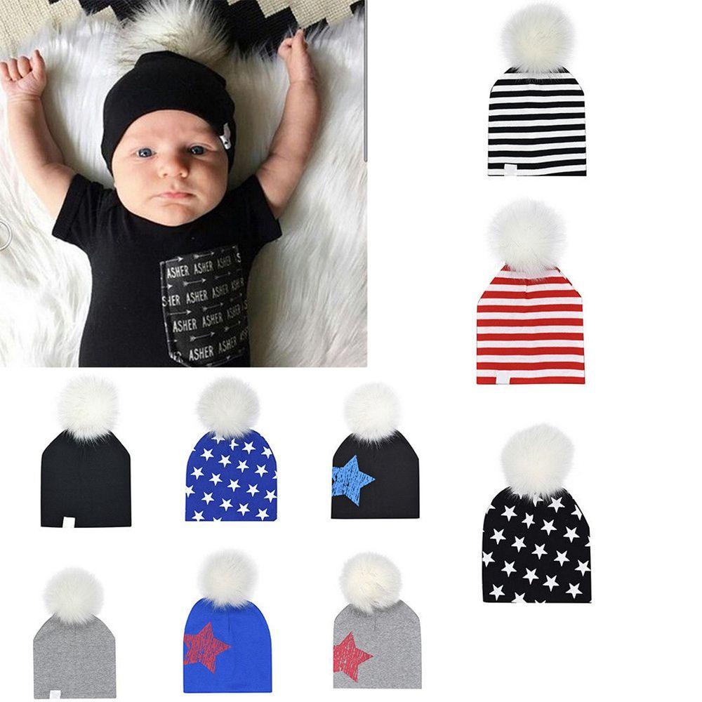 HS Mũ Len Đính Quả Bông Dễ Thương Cho Bé