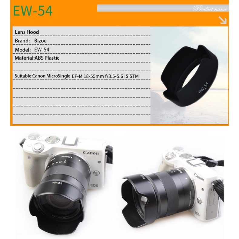 Loa Che Nắng Cho Máy Ảnh Canon EW-53 / EW-54 / EW-60C / EW-60F / EW-63C