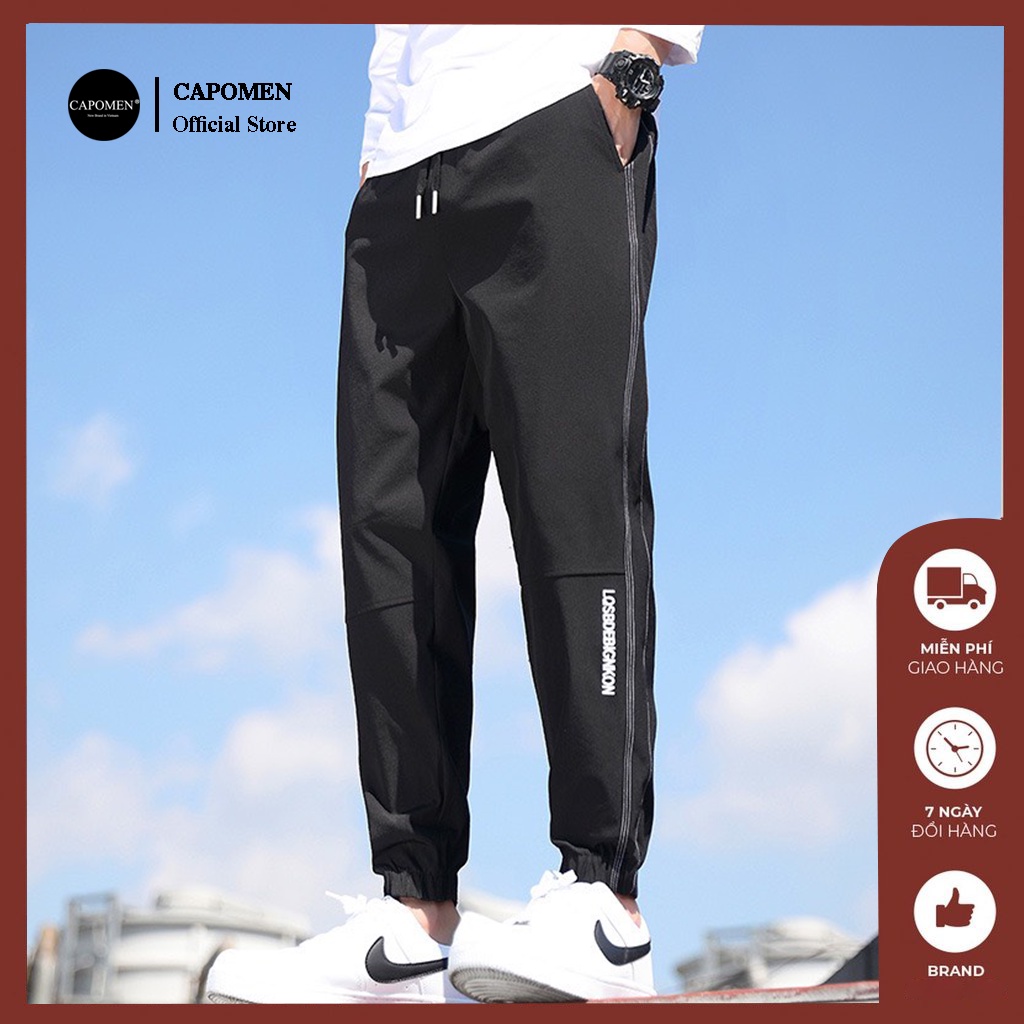 Quần jogger thể thao, quần bo ống dây rút chất liệu chống nhăn siêu nhẹ phù hợp cả nam và nữ