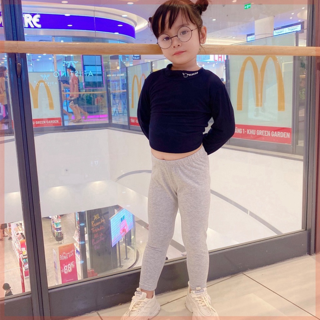 Quần leggings dài cho bé gái vải cotton spandex mềm mịn cực thoải mái và sang chảnh LILIKIDS QCD15