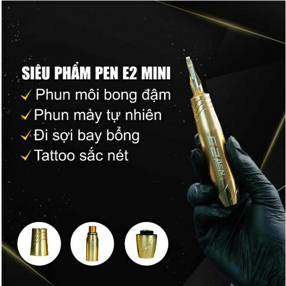 Máy Pen E2 Mini Chuyên Dùng Phun Mày Môi Thẩm Mỹ Tạo Hình Tatto