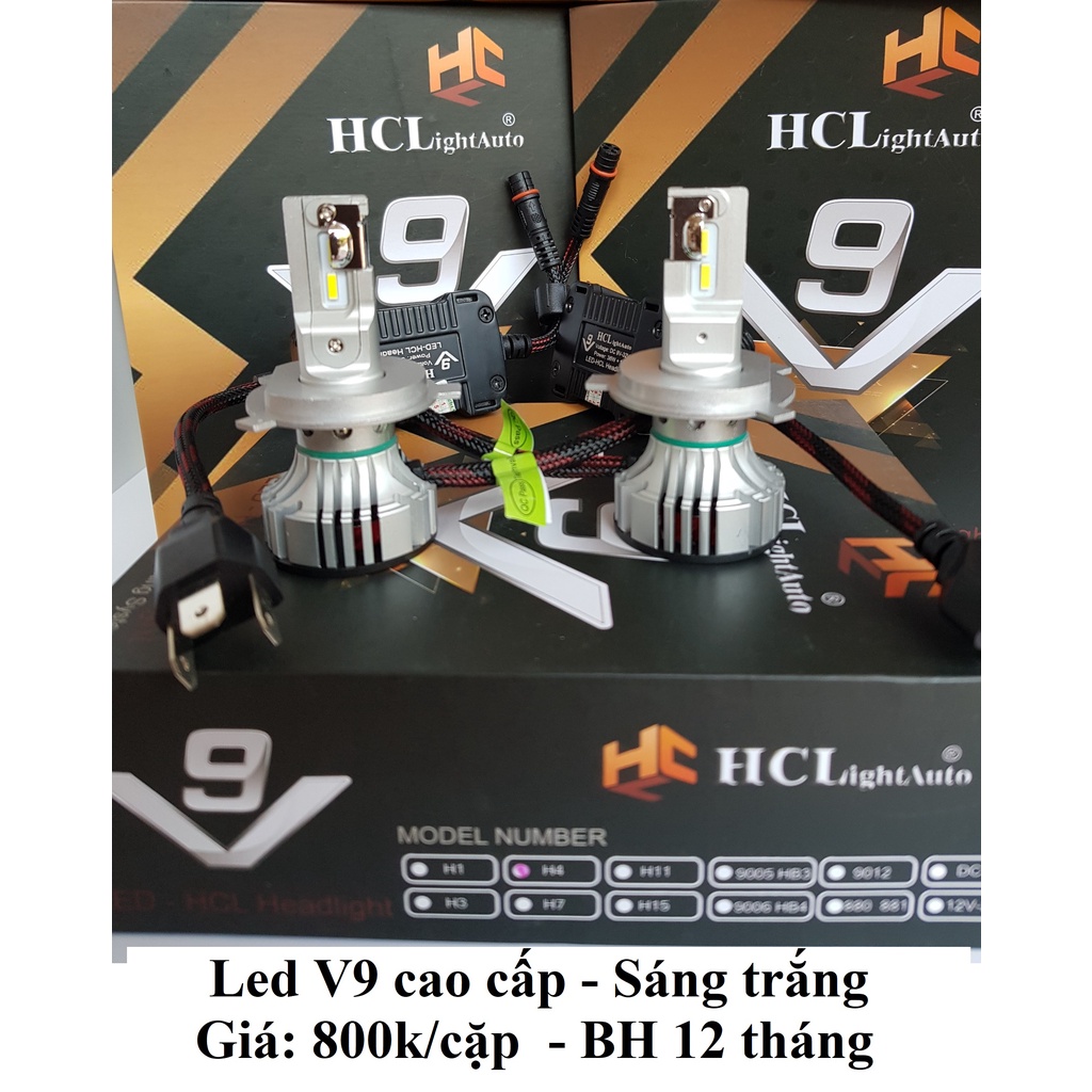led V9 sáng trắng lắp oto-Sáng mạnh